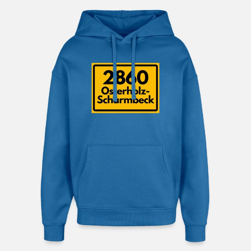 ANCIEN CODE POSTAL 2860 OSTERHOLZ-SCHARMBECK - Sweat à capuche unisexe Stanley/Stella Oversized - bleu attentif