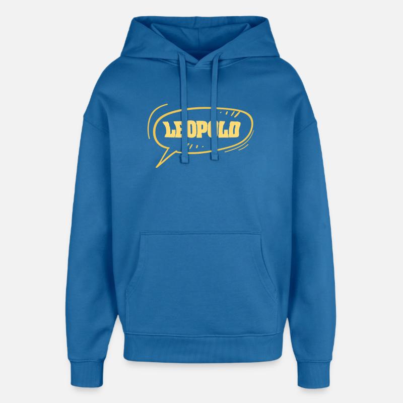 Cadeau pour Léopold - Sweat à capuche unisexe Stanley/Stella Oversized - bleu attentif