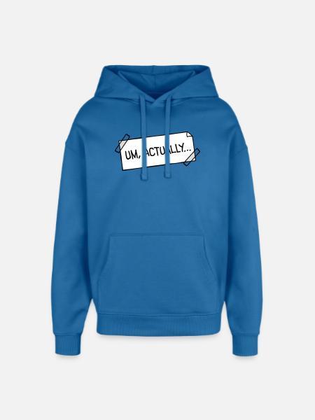 Con il logo del nerd per mettere davvero appunti - Stanley/Stella Oversized Felpa con cappuccio unisex - mindful azzurro