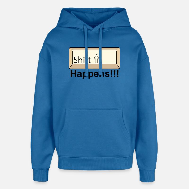 Shift Key Minimal Keyboard Design - Oversized Unisex Hoodie von Stanley/Stella - Achtsames Blau