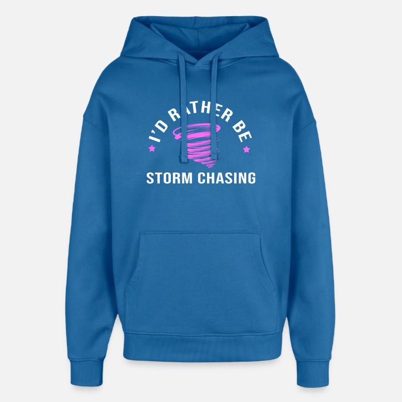 Météorologue Météorologie - Sweat à capuche unisexe Stanley/Stella Oversized - bleu attentif