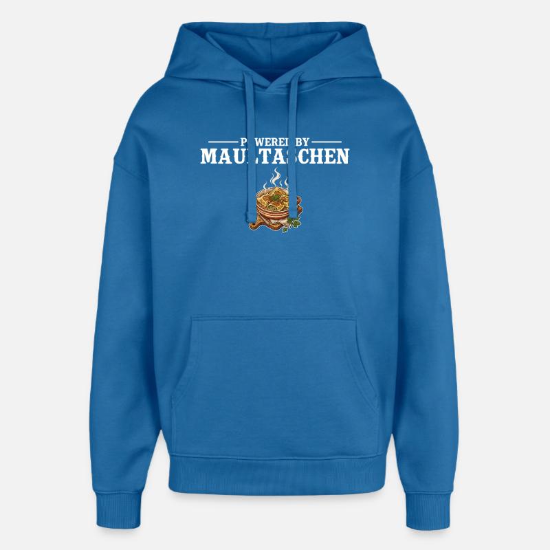 Propulsé par Maultaschen – Schwabe Gift - Sweat à capuche unisexe Stanley/Stella Oversized - bleu attentif