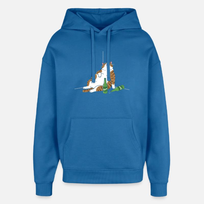 ChillKater avec des bouteilles - Sweat à capuche unisexe Stanley/Stella Oversized - bleu attentif