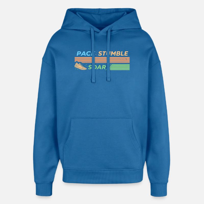 PACE STUMBLE SOAR - Sweat à capuche unisexe Stanley/Stella Oversized - bleu attentif