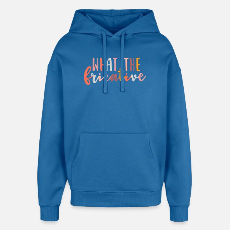 Quelle est la fricative - Sweat à capuche unisexe Stanley/Stella Oversized - bleu attentif