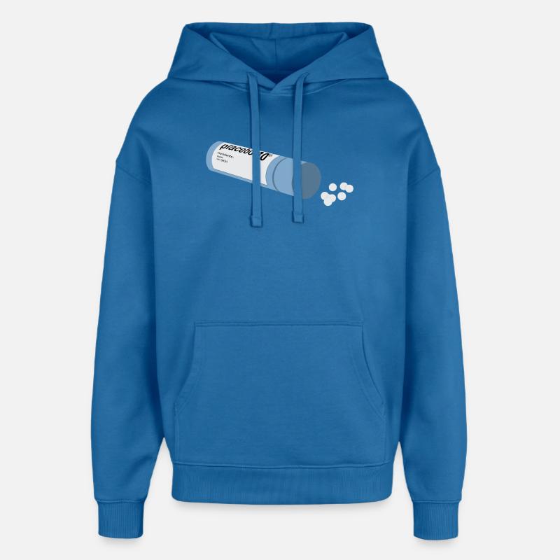 Placebopathie - Sweat à capuche unisexe Stanley/Stella Oversized - bleu attentif