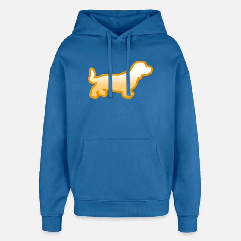 Teckel - Sweat à capuche unisexe Stanley/Stella Oversized - bleu attentif