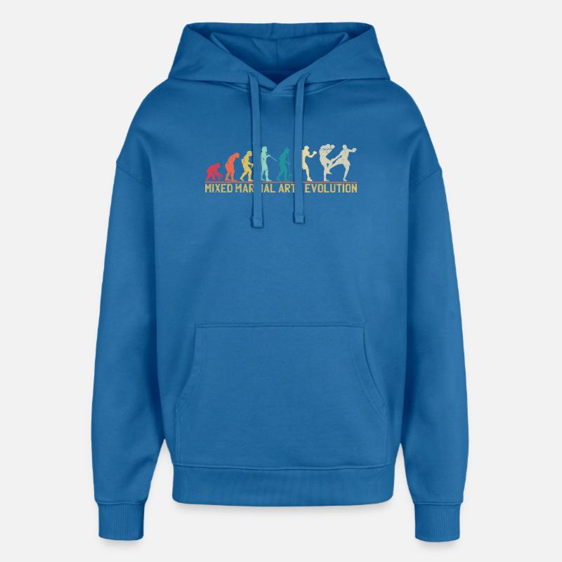 Arts martiaux mixtes Evolution Design - Sweat à capuche unisexe Stanley/Stella Oversized - bleu attentif