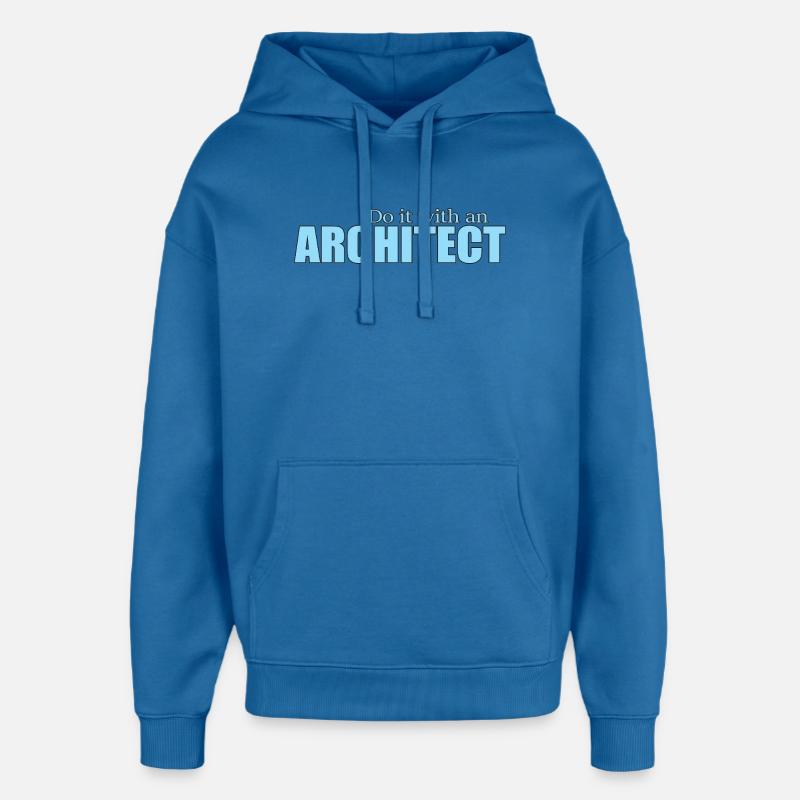 Architecte - Sweat à capuche unisexe Stanley/Stella Oversized - bleu attentif