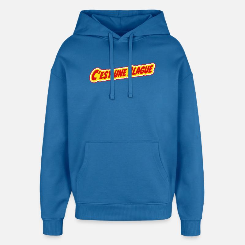 C'est une blague ? ! - Sweat à capuche unisexe Stanley/Stella Oversized - bleu attentif