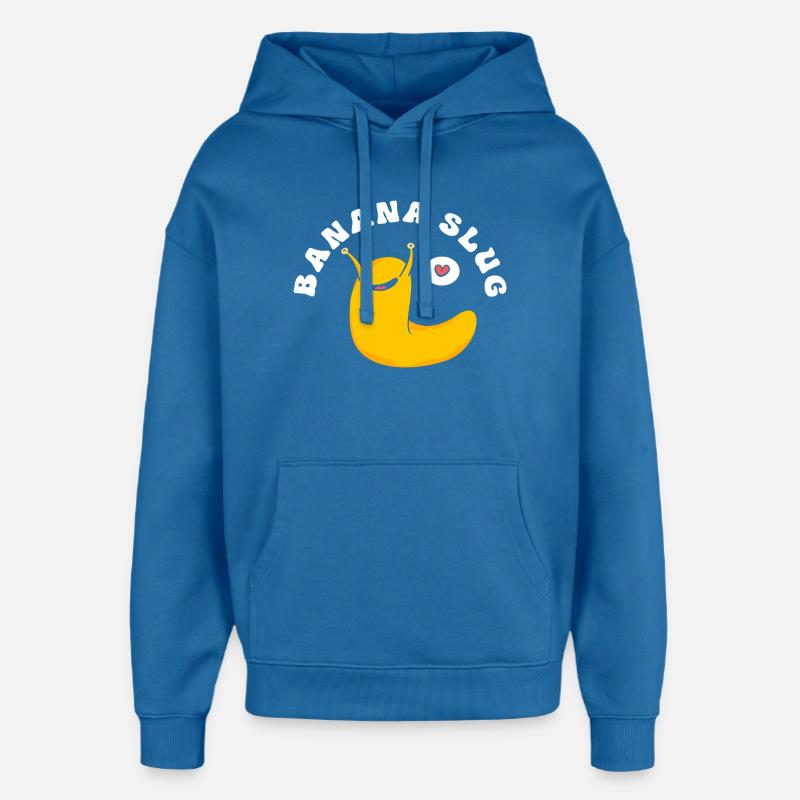 Banane Schnecke - Oversized Unisex Hoodie von Stanley/Stella - Achtsames Blau