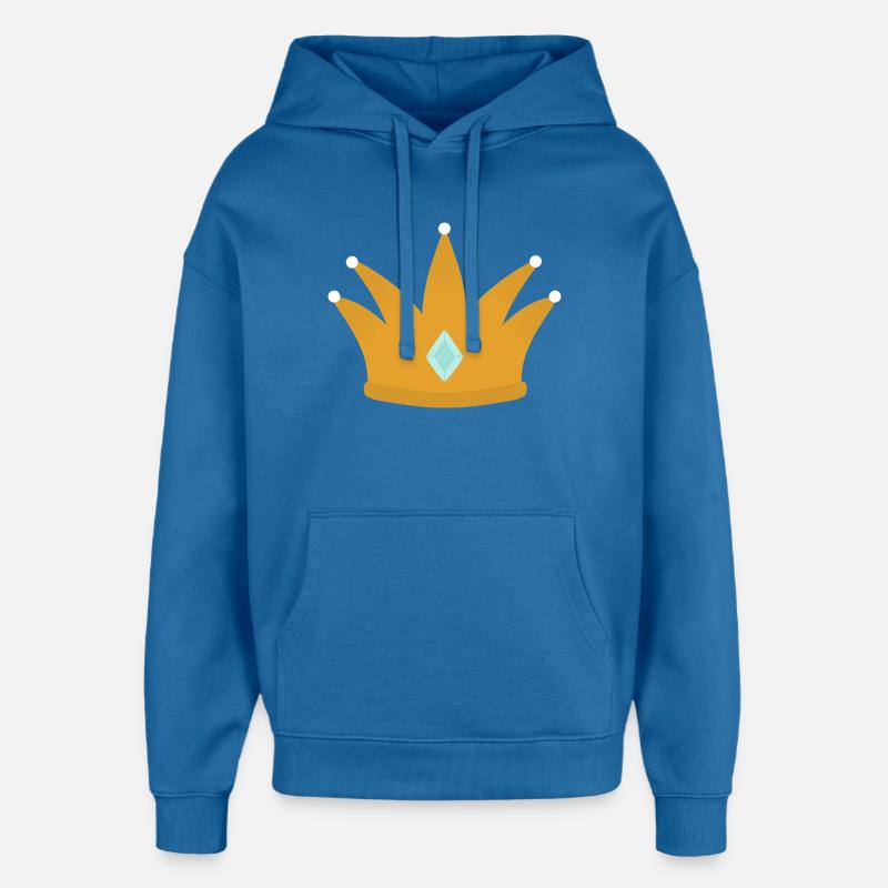 Couronne élégante avec accent de bijoux - Sweat à capuche unisexe Stanley/Stella Oversized - bleu attentif