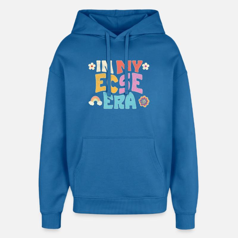 À mon époque ECSE - Sweat à capuche unisexe Stanley/Stella Oversized - bleu attentif