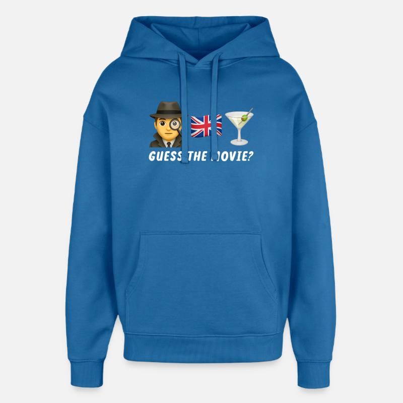Thème policier avec symbole britannique - Sweat à capuche unisexe Stanley/Stella Oversized - bleu attentif