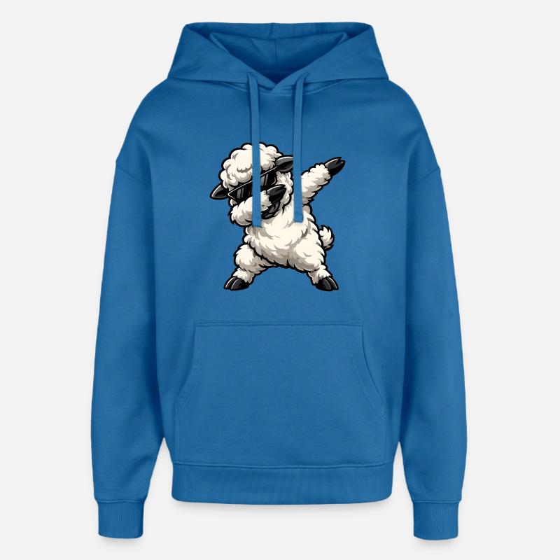 Dabbing Schaf - Oversized Unisex Hoodie von Stanley/Stella - Achtsames Blau