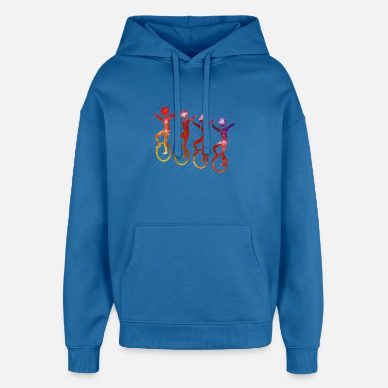 Unicycle | Style libre monocycle - Sweat à capuche unisexe Stanley/Stella Oversized - bleu attentif