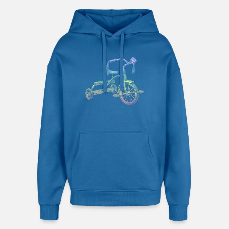 Dreirad - Oversized Unisex Hoodie von Stanley/Stella - Achtsames Blau