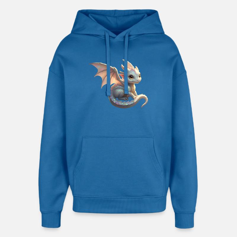 Petit Dragon mignon - Sweat à capuche unisexe Stanley/Stella Oversized - bleu attentif