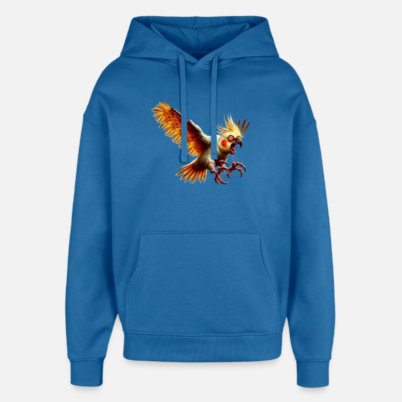 Oiseau maléfique - Calopsitte (14) - Sweat à capuche unisexe Stanley/Stella Oversized - bleu attentif
