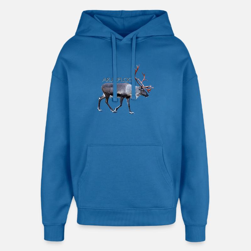 ARJEPLOG - Sweat à capuche unisexe Stanley/Stella Oversized - bleu attentif