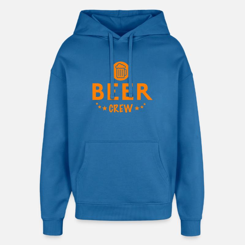 Équipe de bière - Sweat à capuche unisexe Stanley/Stella Oversized - bleu attentif
