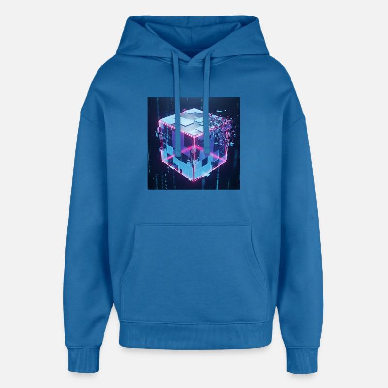Digital Cube Technology Digital Cube Tech - Oversized Unisex Hoodie by Stanley/Stella - mindful blue