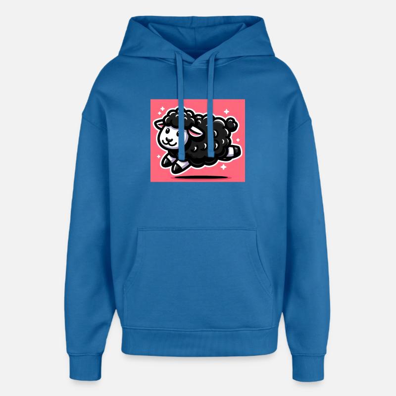 Pecora Nera - Stanley/Stella Oversized Felpa con cappuccio unisex - mindful azzurro