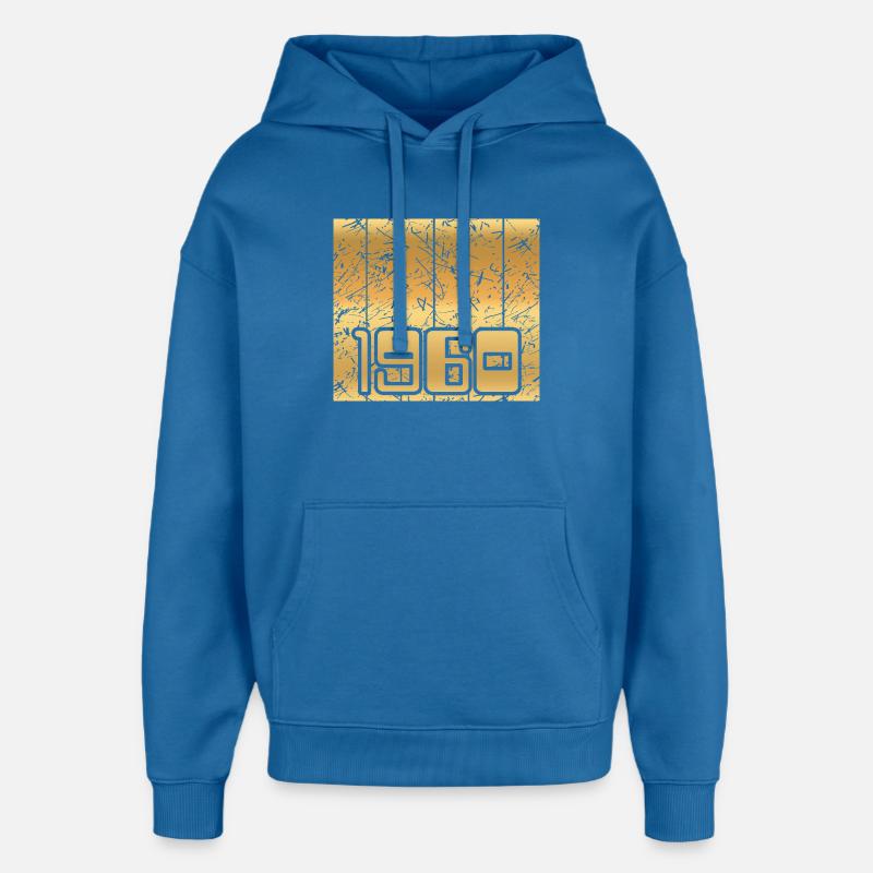 Domicile 1960 - Sweat à capuche unisexe Stanley/Stella Oversized - bleu attentif