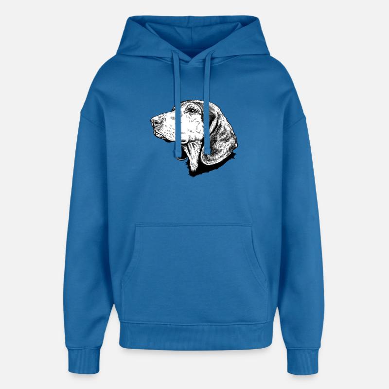Lévrier grec sw Hellenikos Ichnilatis - Sweat à capuche unisexe Stanley/Stella Oversized - bleu attentif