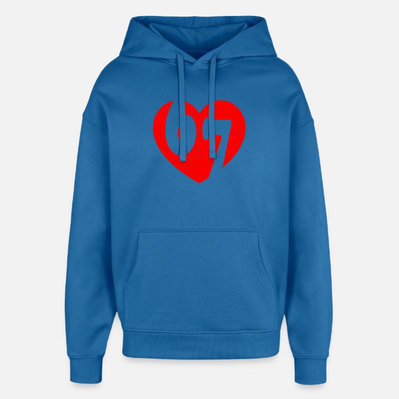 Six Seven 67 Meme Cool Valentine’s - Sweat à capuche unisexe Stanley/Stella Oversized - bleu attentif