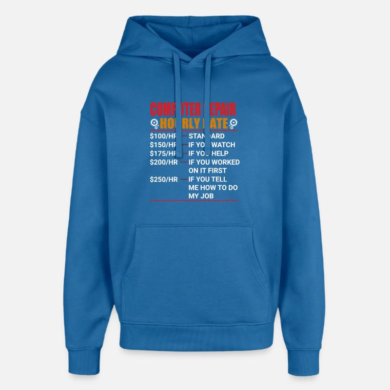 Computer - Oversized Unisex Hoodie von Stanley/Stella - Achtsames Blau