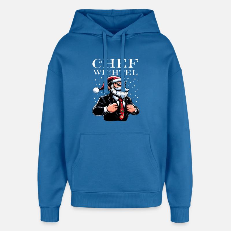 Gnome de Noël en chef - Sweat à capuche unisexe Stanley/Stella Oversized - bleu attentif