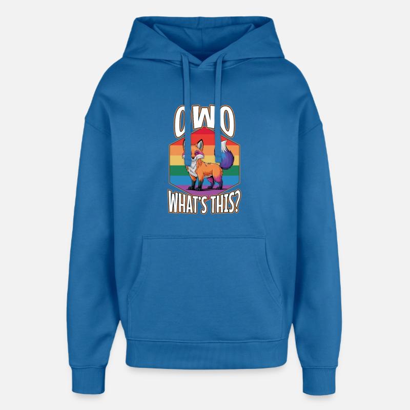 OwO Qu’est-ce que c’est ? - Sweat à capuche unisexe Stanley/Stella Oversized - bleu attentif