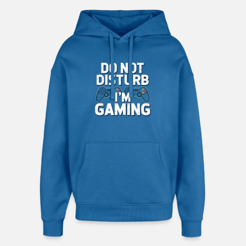 Ne pas déranger Je joue - Sweat à capuche unisexe Stanley/Stella Oversized - bleu attentif