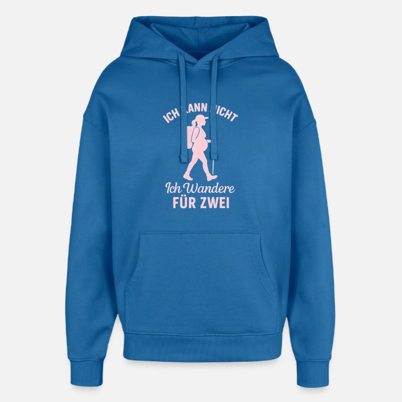 Mère randonneuse enceinte 2026 - Sweat à capuche unisexe Stanley/Stella Oversized - bleu attentif