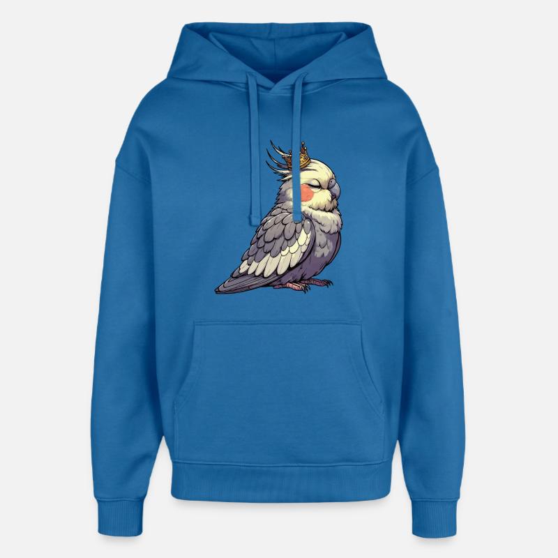 Calopsitte Calopsitte Calopsitte Oiseau calopsitte - Sweat à capuche unisexe Stanley/Stella Oversized - bleu attentif