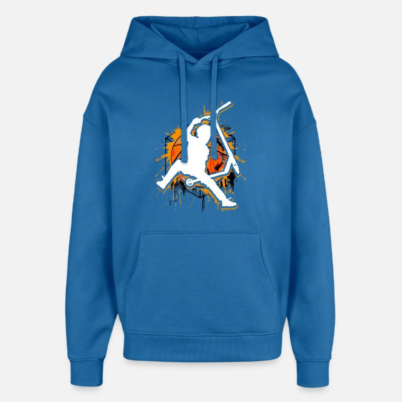 Stunt Scooter - Rouleau - Stuntscooter - Sweat à capuche unisexe Stanley/Stella Oversized - bleu attentif