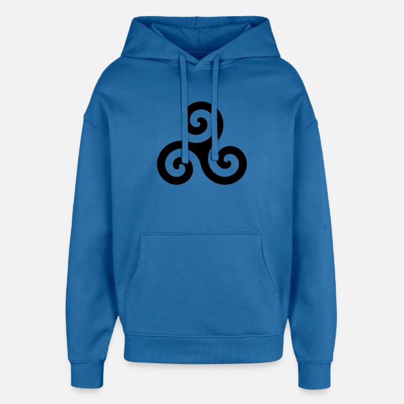 Triskell - Sweat à capuche unisexe Stanley/Stella Oversized - bleu attentif