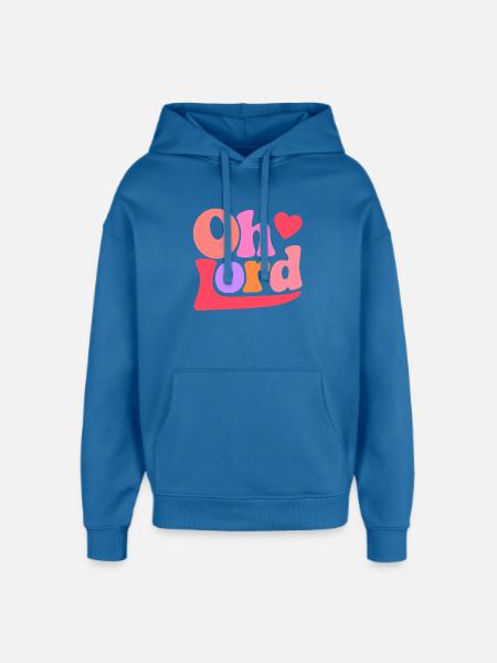 Seigneur - Sweat à capuche unisexe Stanley/Stella Oversized - bleu attentif
