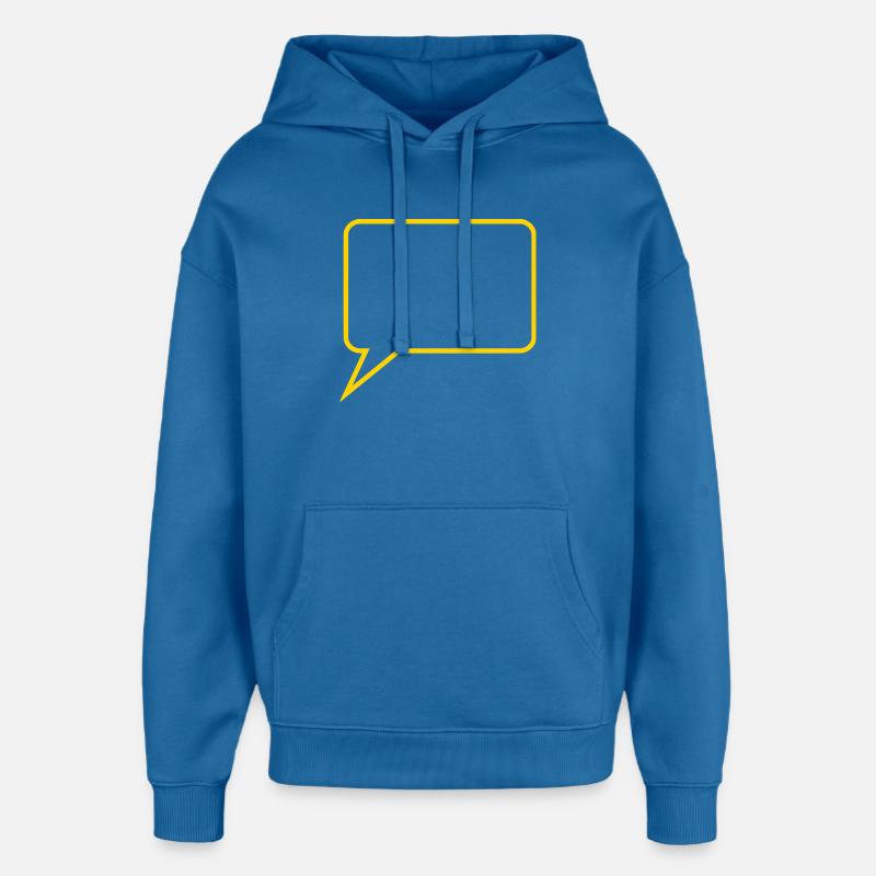 Personalize your own speech bubble comic - Oversized Unisex Hoodie by Stanley/Stella - mindful blue