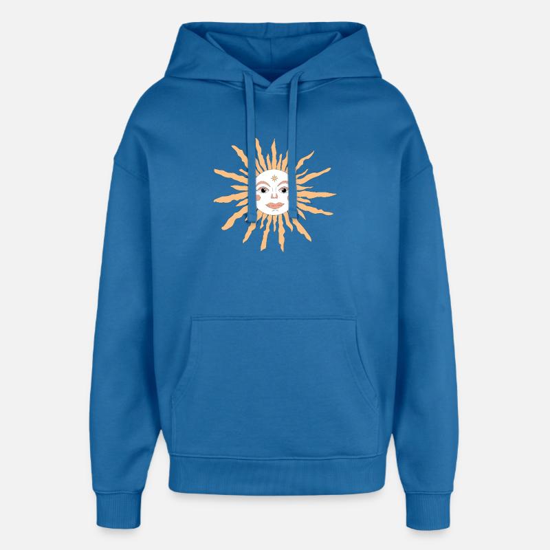 Soleil Céleste - Sweat à capuche unisexe Stanley/Stella Oversized - bleu attentif