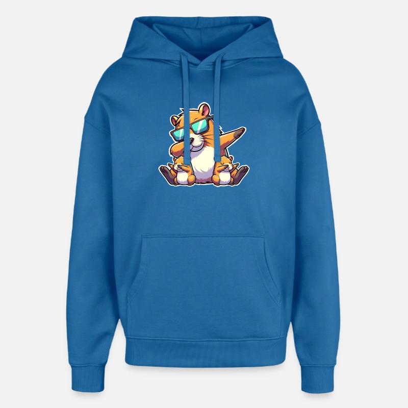 Capybara papa - Sweat à capuche unisexe Stanley/Stella Oversized - bleu attentif