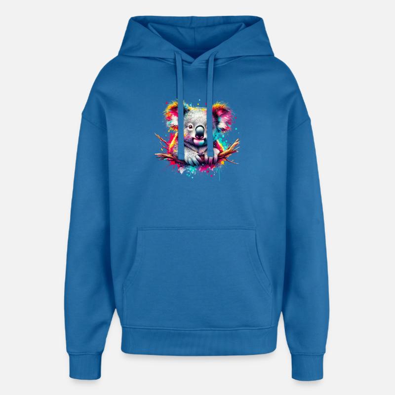 Koala - Sweat à capuche unisexe Stanley/Stella Oversized - bleu attentif