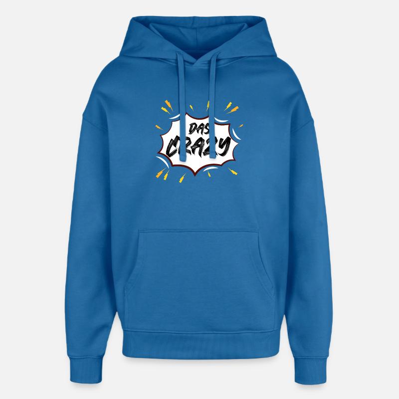 Le Crazy Comicburst - Sweat à capuche unisexe Stanley/Stella Oversized - bleu attentif