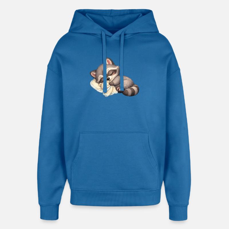 Bébé Oskar avec couette - Sweat à capuche unisexe Stanley/Stella Oversized - bleu attentif