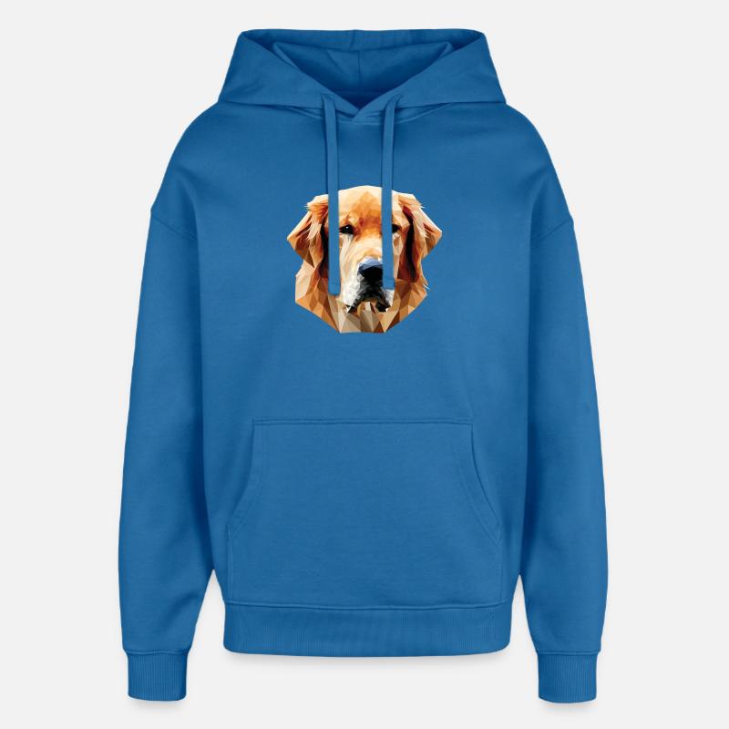 Polygone de chien Labrabor - Sweat à capuche unisexe Stanley/Stella Oversized - bleu attentif