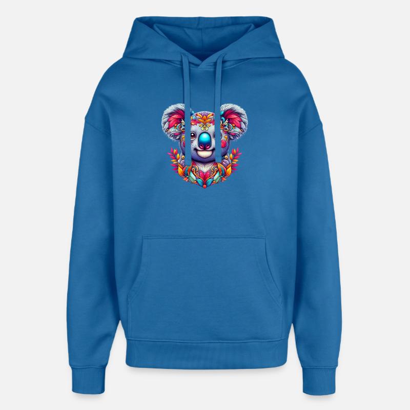 Koala - Sweat à capuche unisexe Stanley/Stella Oversized - bleu attentif