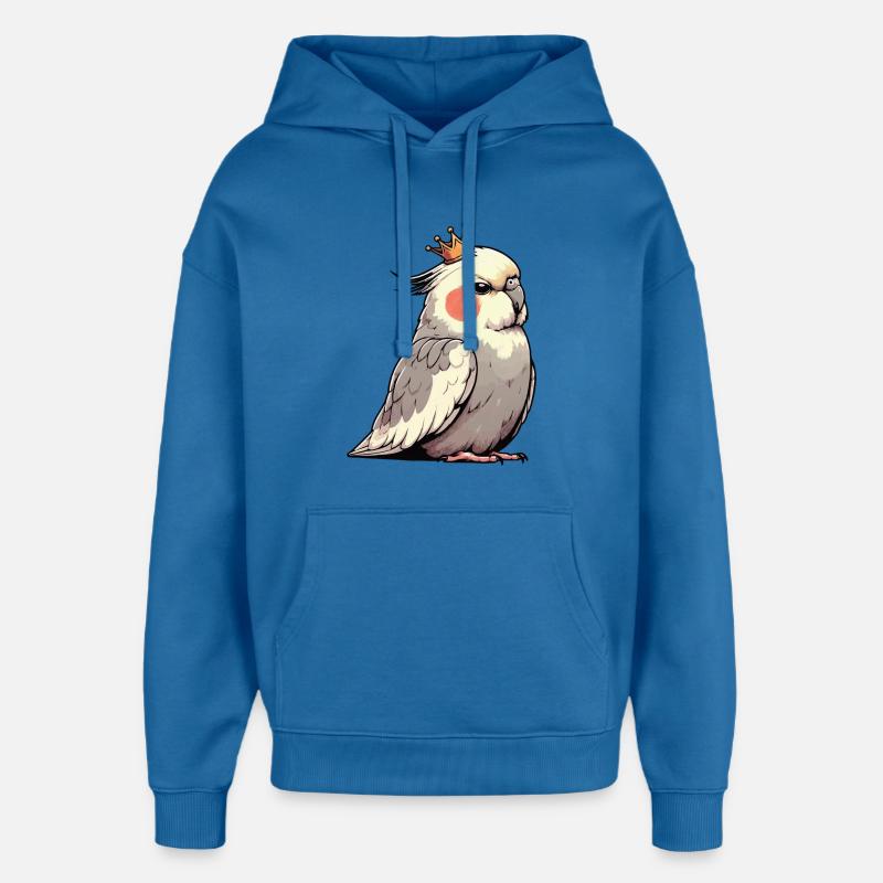 Calopsitte Calopsitte Calopsitte Oiseau calopsitte - Sweat à capuche unisexe Stanley/Stella Oversized - bleu attentif