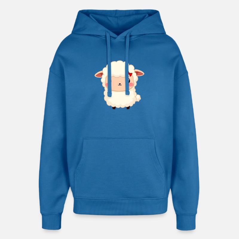 Mouton - Sweat à capuche unisexe Stanley/Stella Oversized - bleu attentif