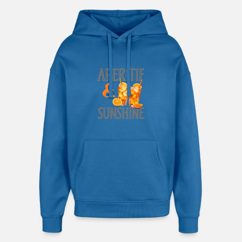 Apéritif & Rayon de soleil - Sweat à capuche unisexe Stanley/Stella Oversized - bleu attentif